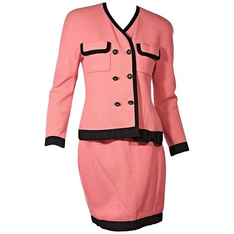 pink chanel skirt suits|vintage Chanel skirt.